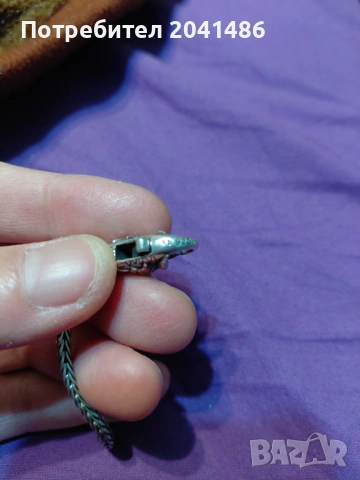 Уникална сребърна гривна с дракон, снимка 4 - Гривни - 53216012