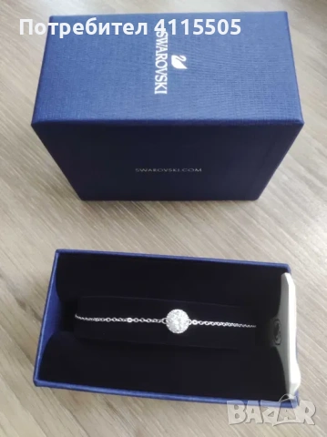 Swarovski Гривна 'Una' в Сребърно - НОВО, снимка 5 - Гривни - 53267232