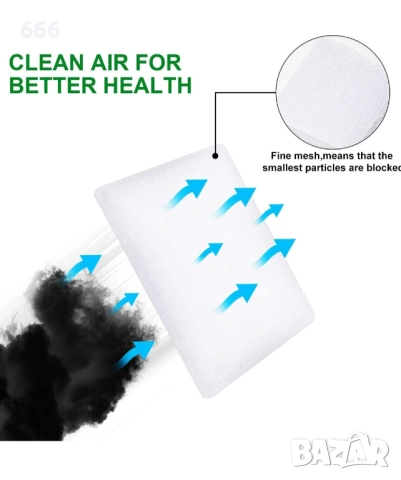 60 броя въздушни филтри за еднократна употреба, памучни, за AirSense 10, AirCurve 10, AirStart, S9 , снимка 5 - Други стоки за дома - 53879004