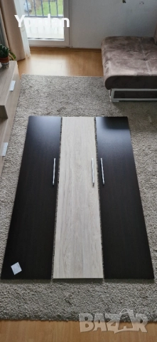 Вратички за гардероб, 185x39cм, ПДЧ 15 мм венге/светъл рокфорд хикори