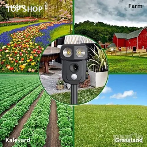 Нов Ефективен Уред срещу Животни, LED Светлина, Водоустойчив, снимка 7 - Други стоки за дома - 49956924