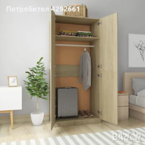 Гардероб ,дъб сонома, снимка 2 - Гардероби - 49578180