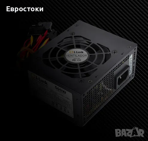 Блок захранване L-Link LL-PS-MICRO-500-CAB, 500W, 24-пинов SFX/Micro ATX захранващ блок, снимка 2 - Захранвания и кутии - 50181488