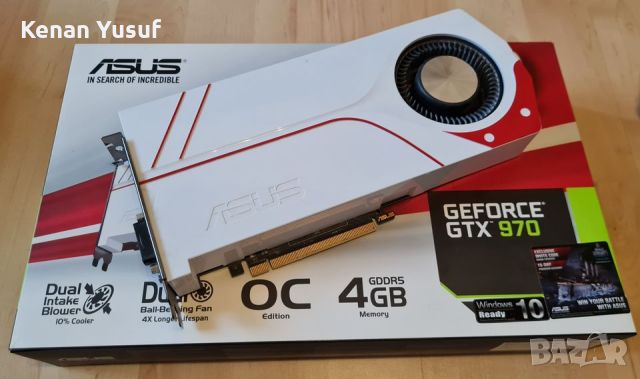 Asus GeForce Turbo GTX970 OC-4GD5, снимка 1 - Видеокарти - 46009699