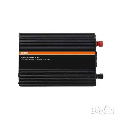 Монофазен токов инвертор Osram POWERinvert 500 12V DC към 230V AC, 500W, 2.1A USB, с един контакт, снимка 2 - Аксесоари и консумативи - 51060879