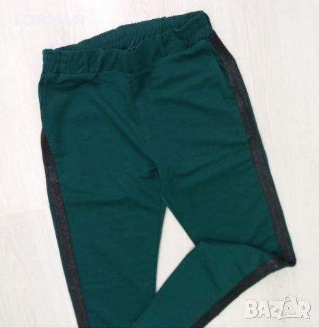 Спортно-елегантен панталон в зелено и в черно, снимка 3 - Панталони - 45602011