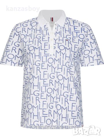 Tommy Hilfiger Polohemd Essential Print - страхотна дамска тениска ХЛ КАТО НОВА, снимка 3 - Тениски - 46717469