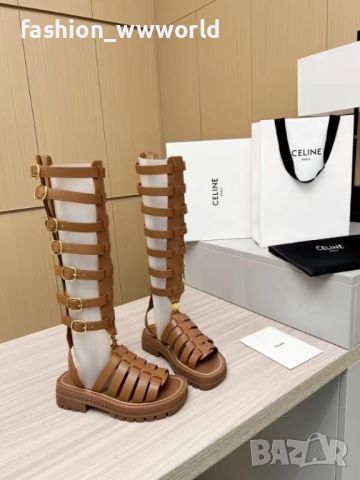 Дамски високи сандали Celine 35-41 реплика, снимка 3 - Сандали - 46320142