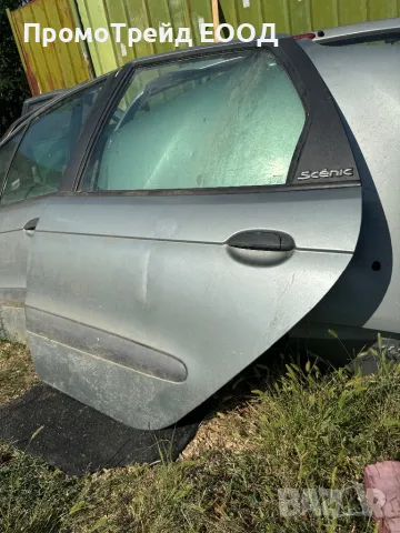 Задна лява сива врата Рено Меган Сценик 1998г. Renault Megan Scenic, снимка 2 - Части - 46907593