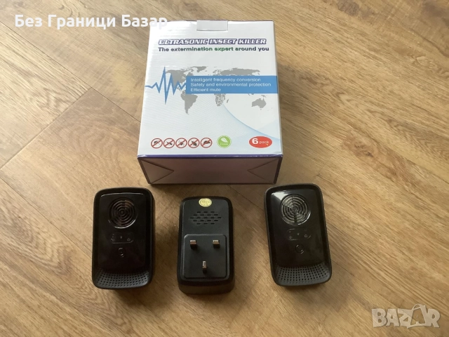 Нов Ултразвуков Уред Против Мишки Хлебарки Комари 4 броя Комплект за дом, снимка 2 - Други стоки за дома - 51917192