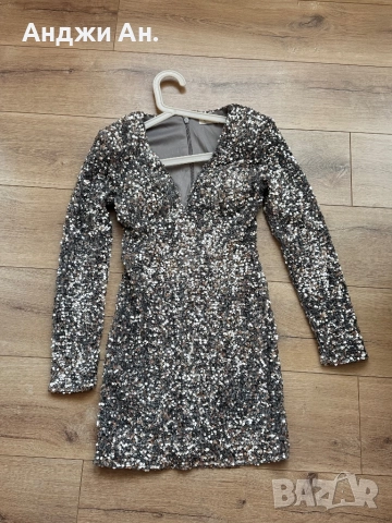 Рокля с пайети, снимка 4 - Рокли - 52578804