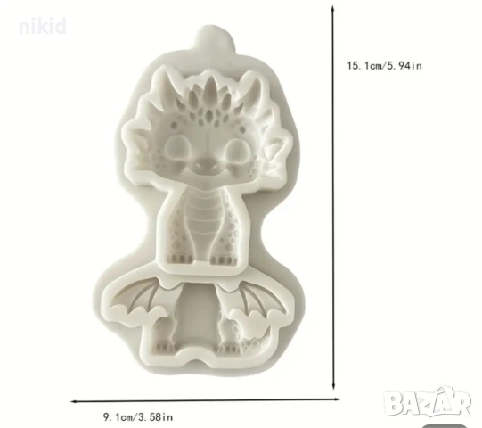 3 ВИД голям Динозавър крила части силиконов молд форма за украса декор торта фондан шоколад гипс, снимка 3 - Форми - 52148634