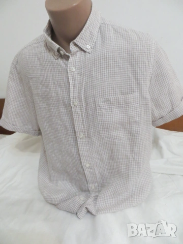 Мъжки ризи с къс ръкав от лен, снимка 8 - Ризи - 54270622