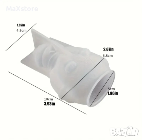 3D Плетен снежен човек Силиконов молд форма за свещи гипс сапун смола , снимка 4 - Форми - 51955233