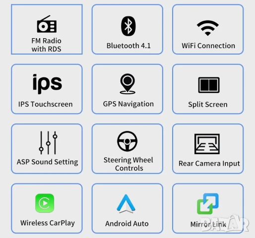 9” 2-DIN мултимедия за Volkswagen-SEAT-Skoda. Android 14, RDS, 64GB ROM, RAM 4GB DDR3 , снимка 17 - Аксесоари и консумативи - 51314058