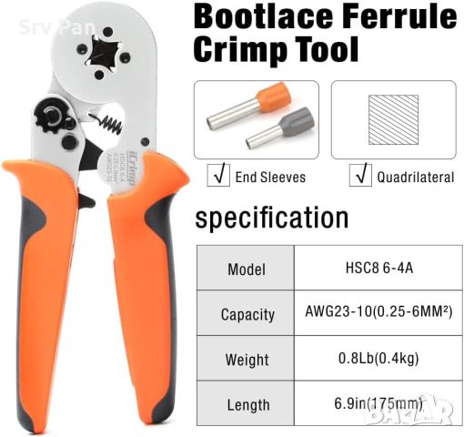 Клещи за кримпване iCrimp IWS-6-4KIT-DE Cord-End 0.25-6mm² , снимка 2 - Клещи - 46524061