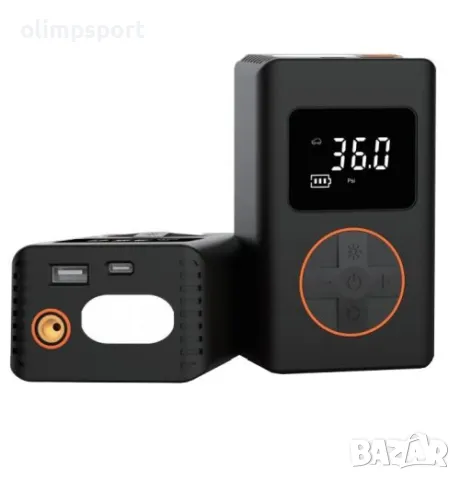 Акумулаторен мини компресор , подходящ за помпане на различни видове гуми (на автомобили, велосипеди, снимка 2 - Аксесоари за велосипеди - 50439632