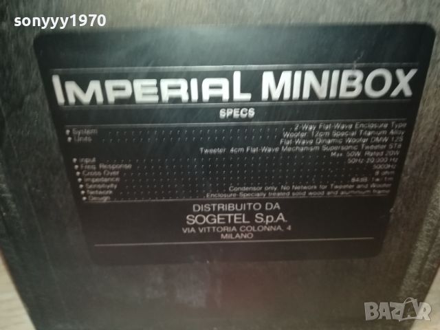 IMPERIAL MINIBOX 2БР ТОНКОЛОНИ ВНОС ИТАЛИЯ LK1EWC1007240830, снимка 14 - Тонколони - 46531127