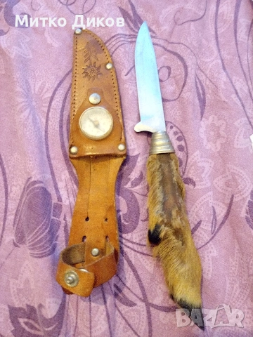 Нож от соца на БЛРС 250х100мм острие с кания естествена кожа, снимка 9 - Ножове - 51006549