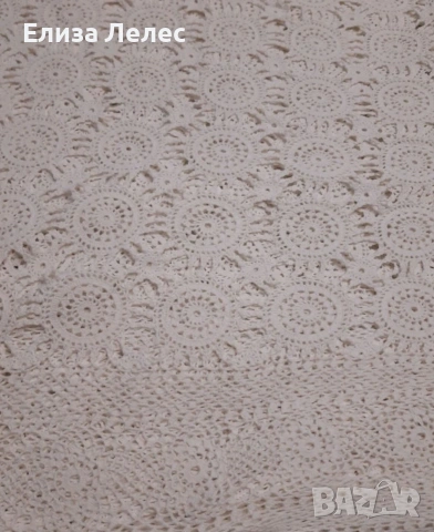 Ръчно плетена голяма покривка , снимка 3 - Декорация за дома - 53993323