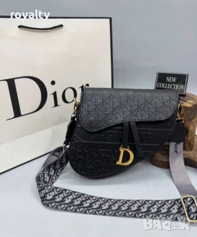 Christian Dior Нова Черна Дамска Кожена Чанта 