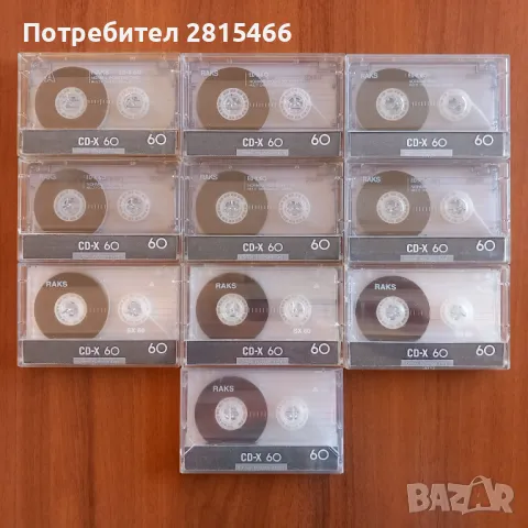 ЛОТ 10бр. аудио касети RAKS, снимка 1 - Декове - 47234703