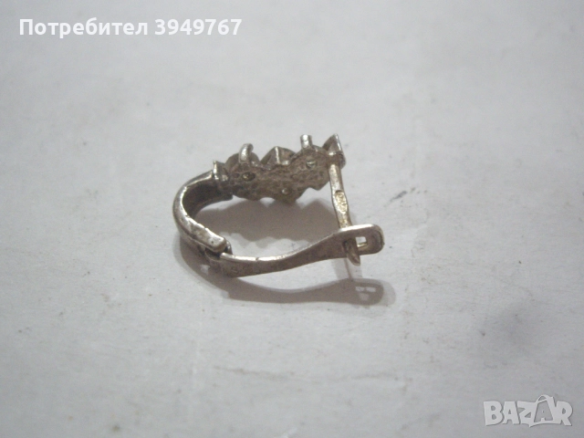 Сребърна обица., снимка 2 - Обеци - 52458859