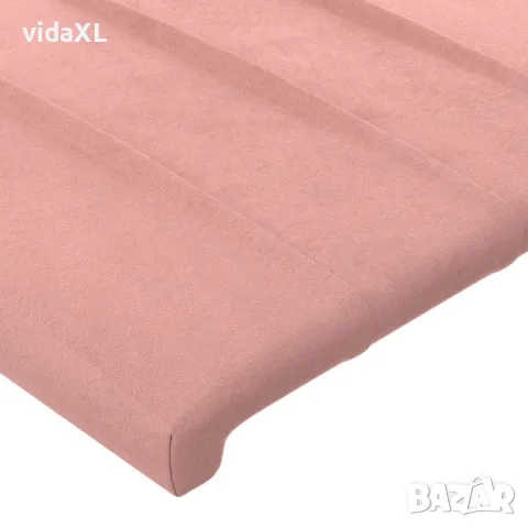 vidaXL Горна табла за легло, розова, 80x5x78/88 см, кадифе(SKU:346213), снимка 3 - Спални и легла - 49415230