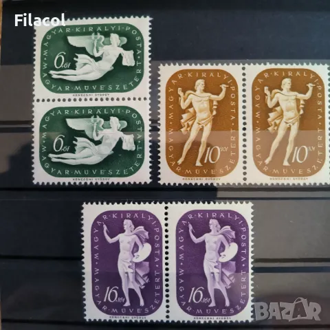Унгария 1940 Фондация за артистите MNH чифтове, снимка 2 - Филателия - 50179998