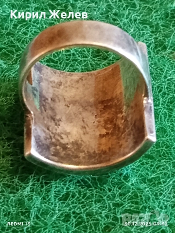 Разкошен сребърен пръстен с Кралски седеф майсторска изработка 36459, снимка 4 - Пръстени - 52933647