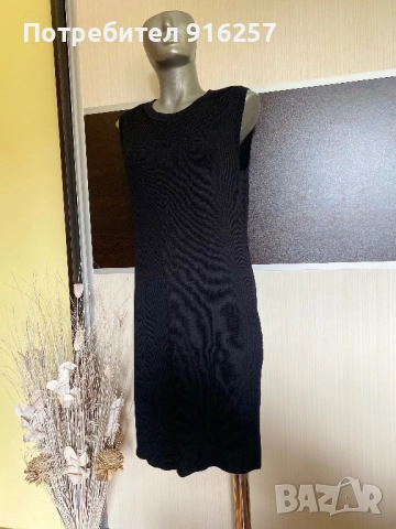 Черна рокля рипс , снимка 2 - Рокли - 51701125