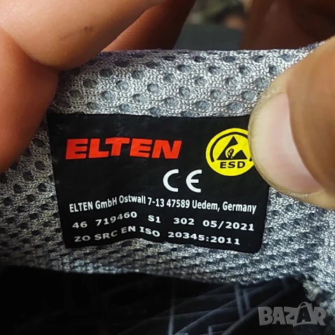 ELTEN предпазни работни обувки/ сандали ETHAN Easy ESD S1 7 размер 46, снимка 6 - Други - 50635541