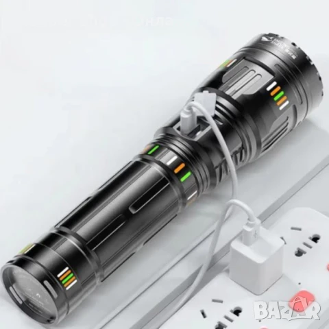 🔦 Светодиоден фенер Smiling Shark YM-G600 – мощ, прецизност и мобилност , снимка 6 - Прожектори - 51337300