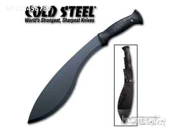 Мачете-кукри Cold Steel черно 300х440 мм, снимка 4 - Ножове - 47928334