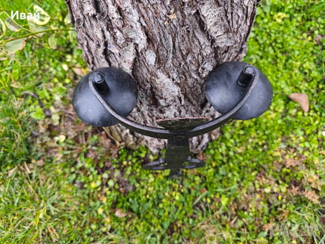 ръчно кован меден свещник , снимка 8 - Антикварни и старинни предмети - 53783979