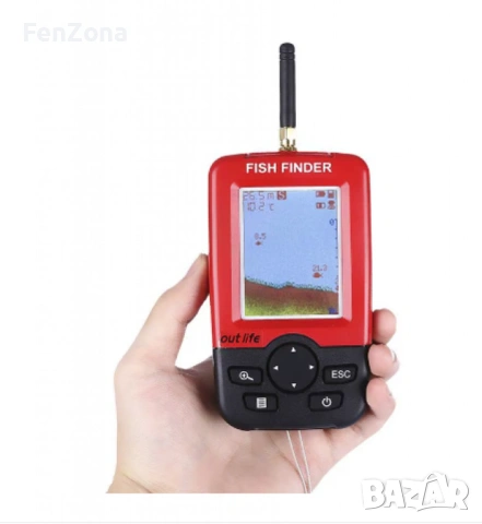 Сонар за риболов Sonar Fish Finder XJ-01, LCD екран, Безжичен сонарен сензор 100 м,12м гаранция, снимка 4 - Екипировка - 54101030