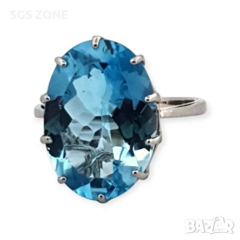 СУПЕР ПРЪСТЕН СРЕБРО 925 с TOPAZ SWISS 