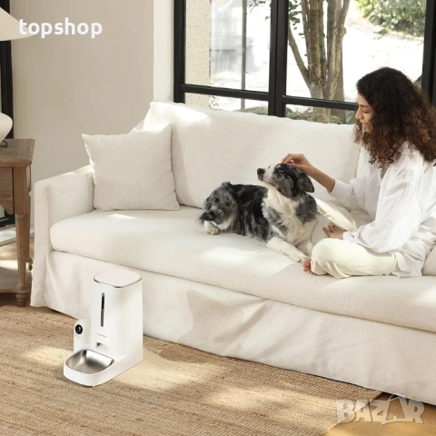 Нова смарт автоматична хранилка за котки FUKUMARU – 1080P Камера, 5G WiFi , висок клас , снимка 7 - Други стоки за животни - 53709868