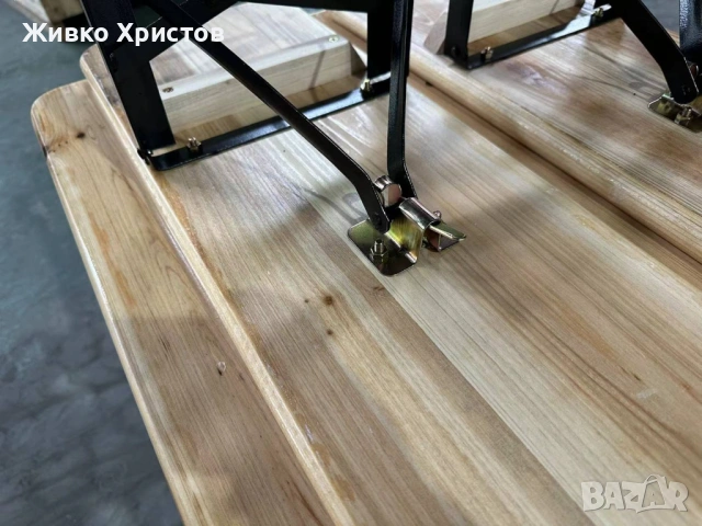 Сгъваеми дървени пейки, снимка 4 - Градински мебели, декорация  - 53884791