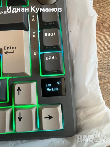Геймърска безжична клавиатура .Червени суичове .Нова !, снимка 4 - Клавиатури и мишки - 52369707