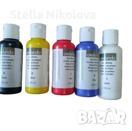 Акрилни бои 5цв. х 100 мл., снимка 2 - Други - 44725739