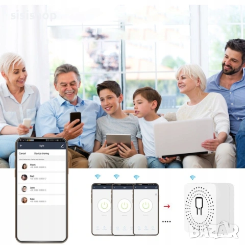 Смарт WiFi Модул Реле 16A – Интелигентен Контрол за Осветление и Климатизация  3990, снимка 9 - Друга електроника - 53610469