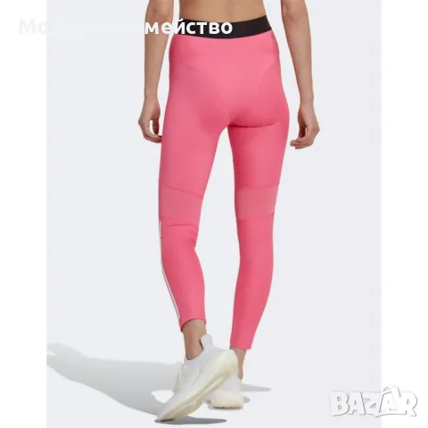 Дамски клин ADIDAS Hyperglam 3-Stripes 7/8 Leggings Pink, снимка 2 - Клинове - 48700146