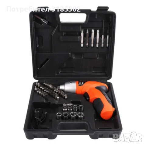 Компактен акумулаторен винтоверт 4.8V с 45 части