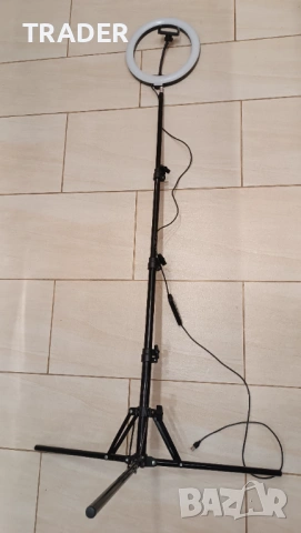 LED ринг лампа осветление за снимане със стойка Ring Light трипод, снимка 13 - Селфи стикове, аксесоари - 40796327