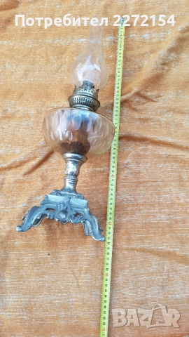 Стъклена газена лампа 19 век, снимка 6 - Антикварни и старинни предмети - 51469018