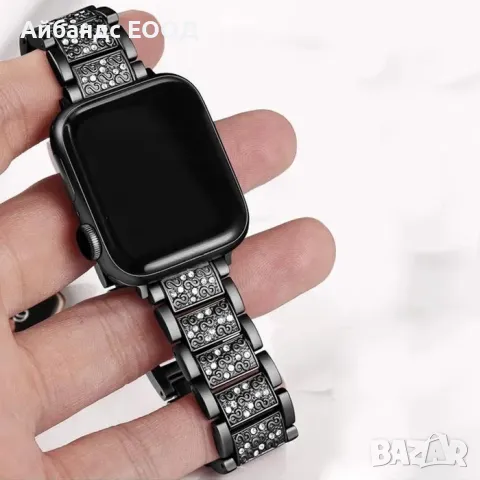 Луксозни кристални каишки за Apple Watch ULTRA/SE/10/9/8/7/6/5 и др., снимка 9 - Каишки за часовници - 49424154