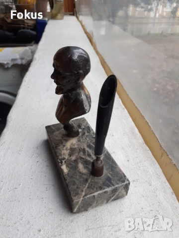 Малък бронзов бюст - мастилница, фигура, статуетка, снимка 2 - Антикварни и старинни предмети - 53335709