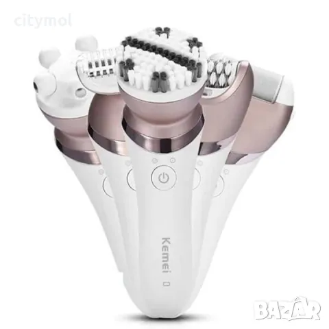 Епилатор 5 в 1 Четка за лице, Самобръсначка, Масажор, Kemei KM-8001, снимка 1