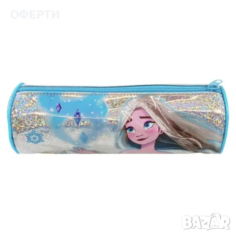 Несесерл Холографски блясък Elsa Frozen ?7.5x22.5cm арт No239867, снимка 2 - Раници - 46920796